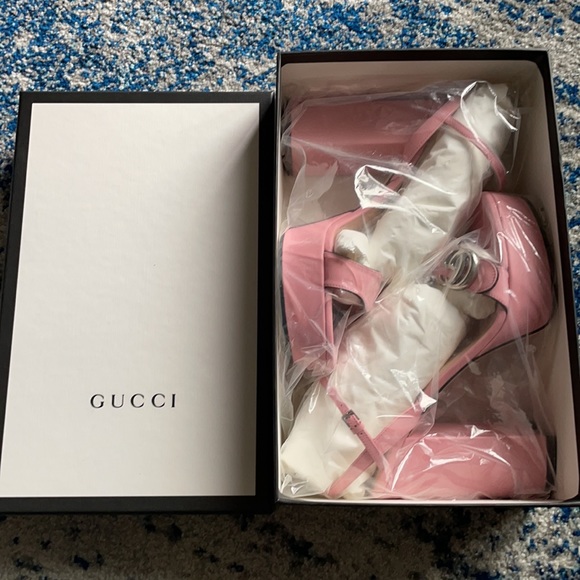 RARE NEW Gucci MARMONT 55 PLATFORM SANDAL 38 / 8 - Picture 10 of 12